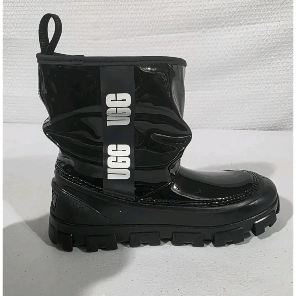 UGG Classic Brellah Mini Boots Black Waterproof kids Size 4